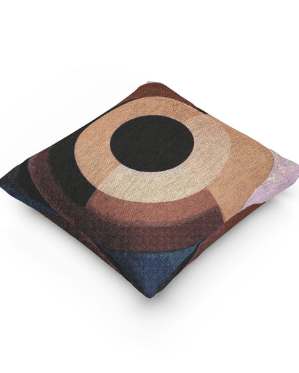 Tan Eyepiece Woven Pillow, 17" x 18"