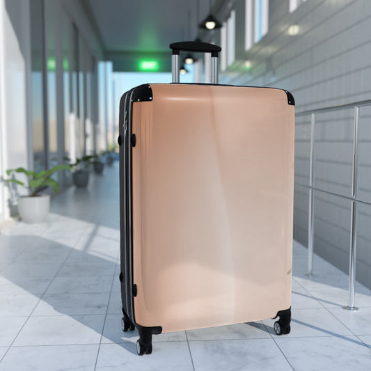 Soft Fade Large Suitcase with built in lock, 4 double-wheels, telescopic handle, and ABS back hard-shell
