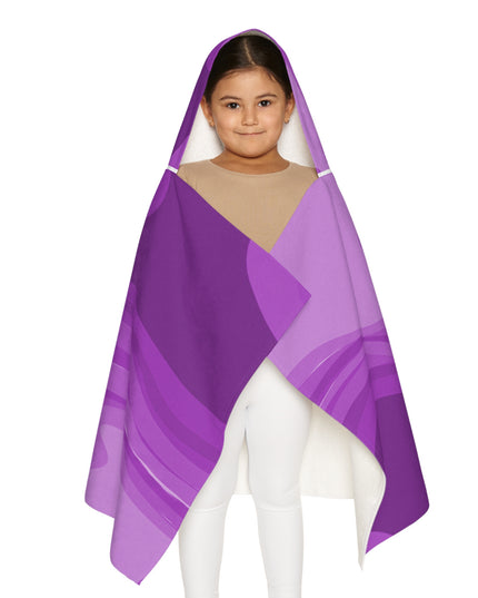 Wavey Purple Wavey Youth Hooded Towel, 24" x 48"