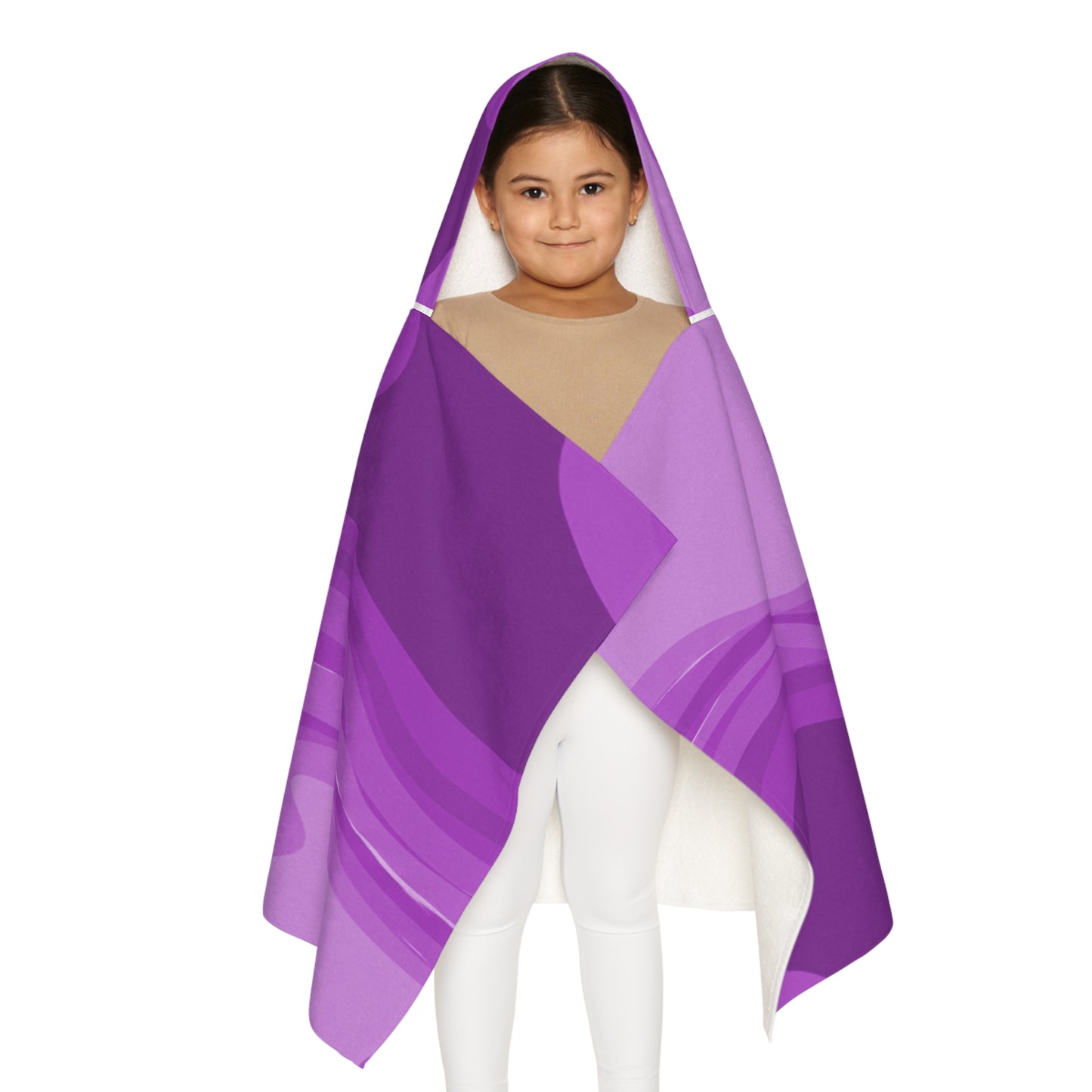 Wavey Purple Wavey Youth Hooded Towel, 24" x 48"