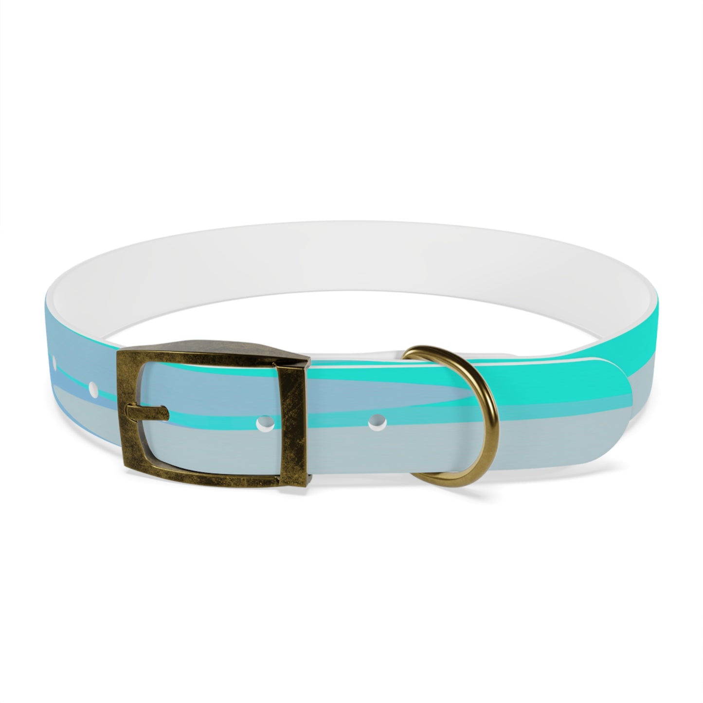 Pastel Tan and Tif Patches Large Dog Collar