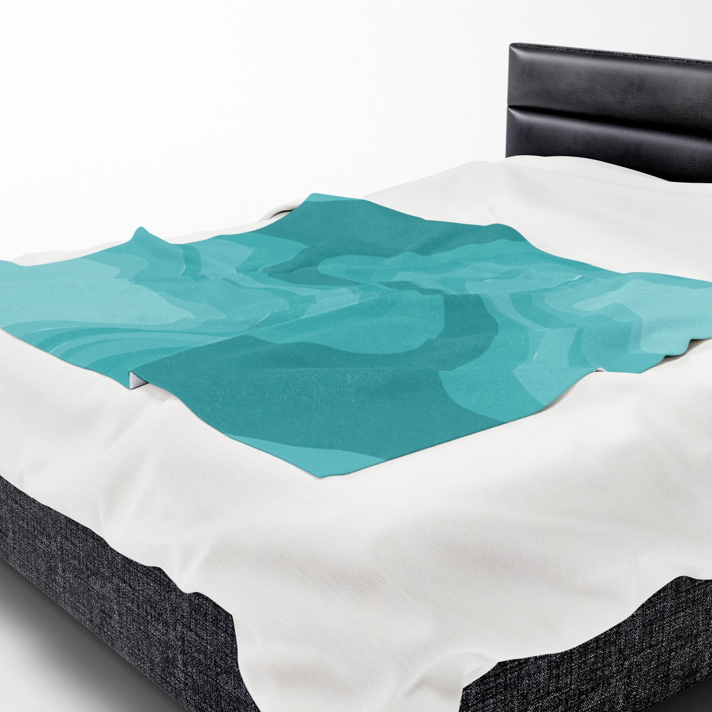 Tif Green Wavey Velveteen Plush Blanket, 50" x 60"
