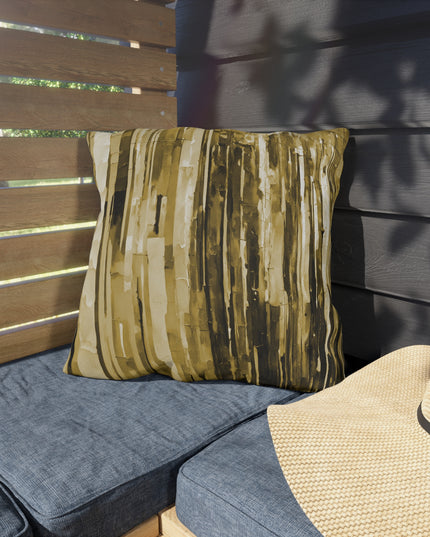 Striped Light Brown Pastel Fade 18" x 18" Outdoor Pillows