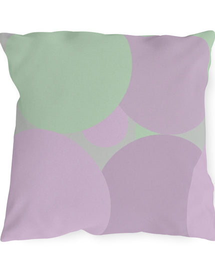 Pastel Lavender Purple and Soft Green Patches 18" x 18" Outdoor Pillows