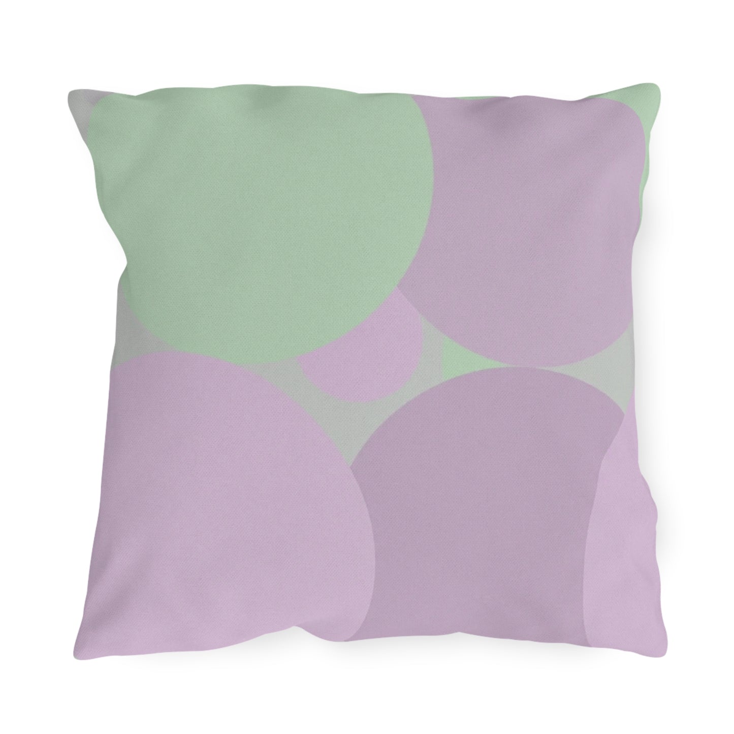 Pastel Lavender Purple and Soft Green Patches 18" x 18" Outdoor Pillows