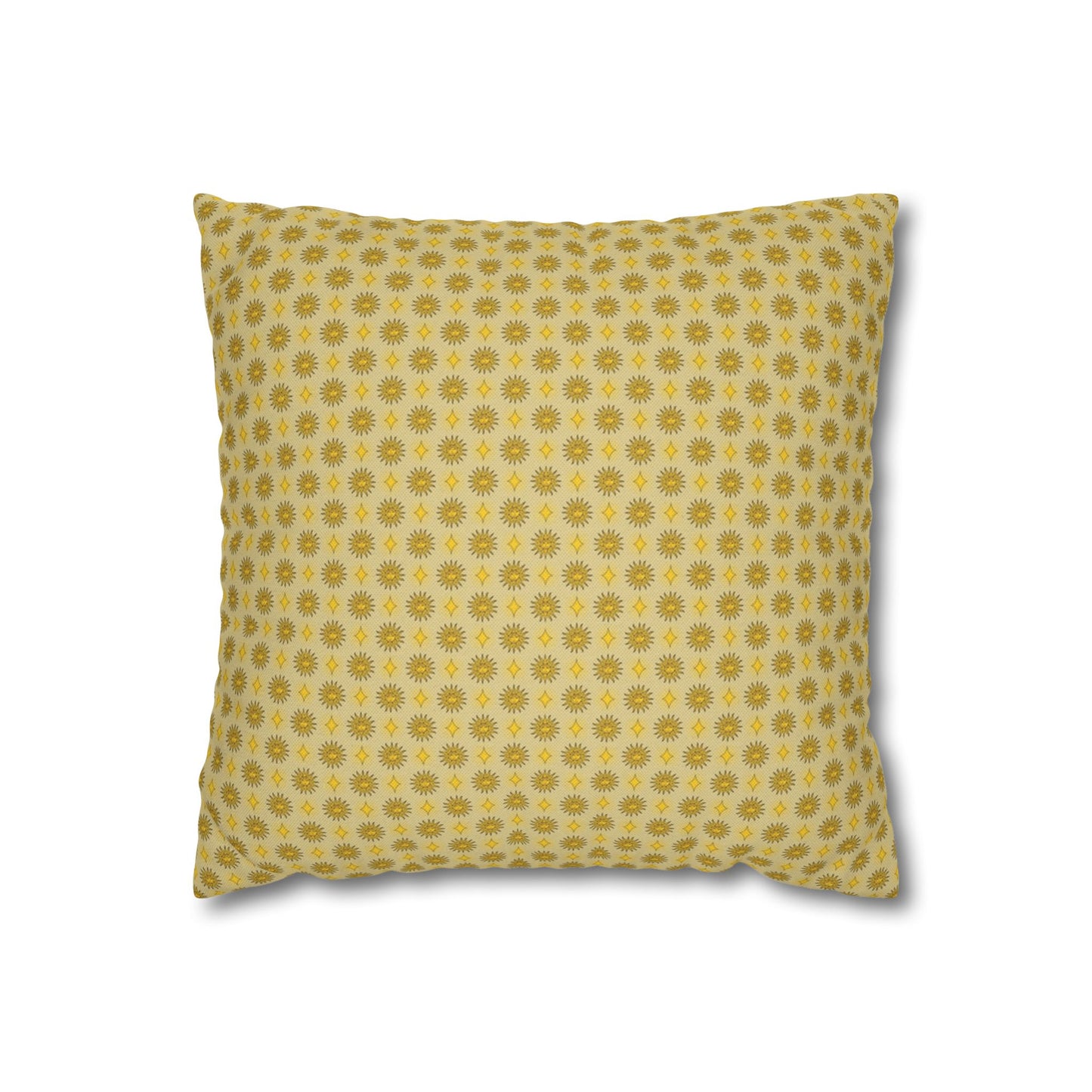 Lemongrass Star-crossed Bodies Spun Polyester Square Pillowcase, 14" x 14"
