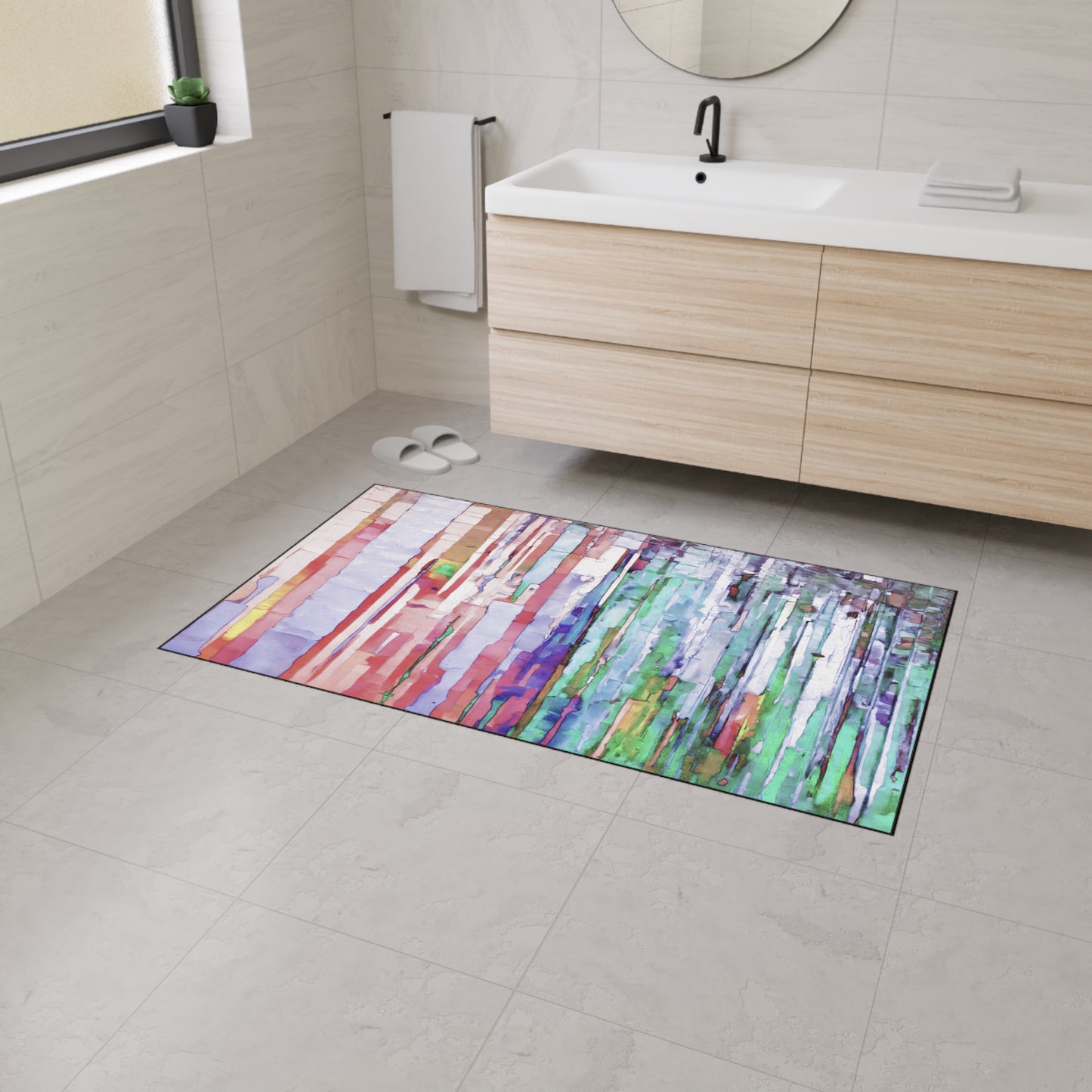 Striped Pastels 36" x 60" Heavy Duty Floor Mat