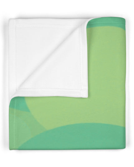 Pastel Green Patches Soft Fleece Baby Blanket, 30" x 40"