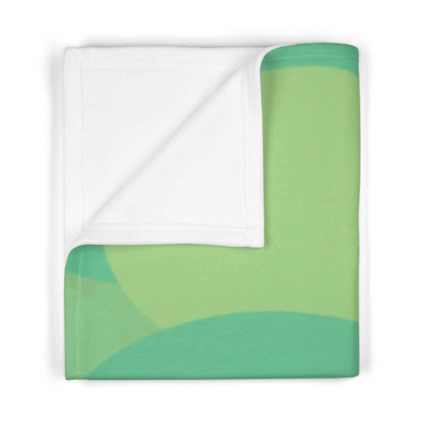 Pastel Green Patches Soft Fleece Baby Blanket, 30" x 40"