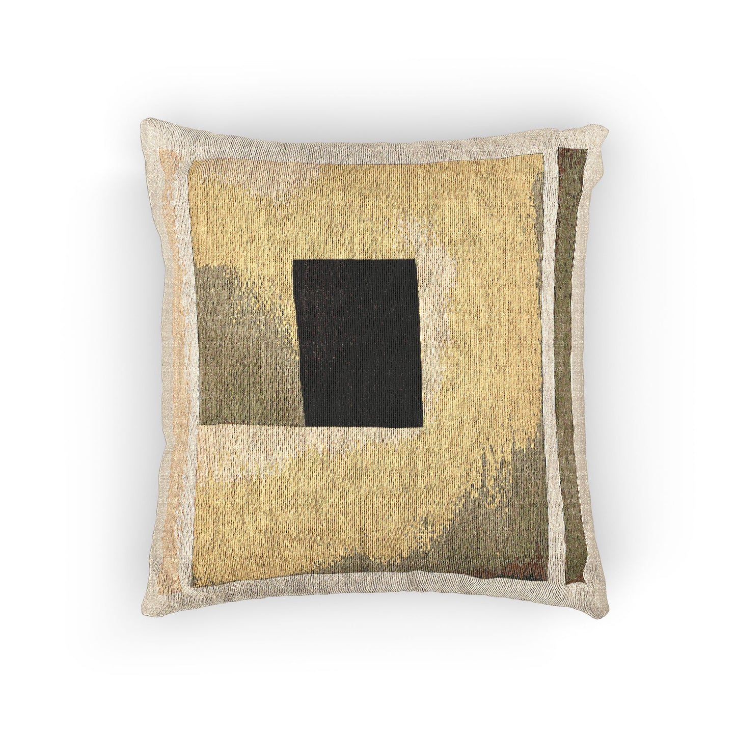 Tan Shadow Woven Pillow, 17" x 18"