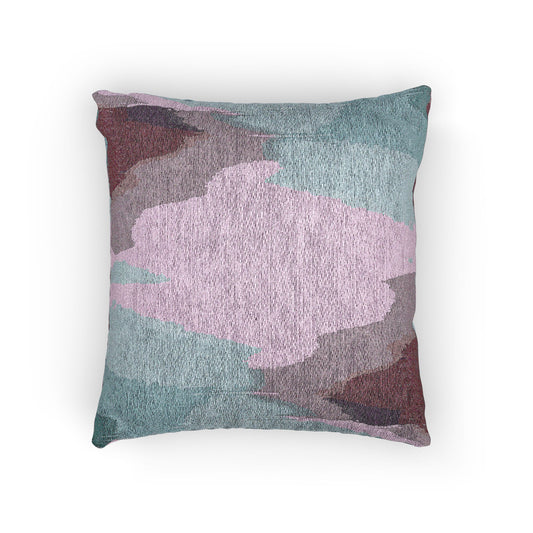 Wine Sea Blue Fog Woven Pillow, 17" x 18"
