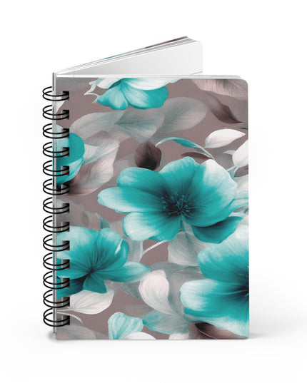 Tif Green Gray Floral Bunch Bound Journal, 5" x 7" 150 pages