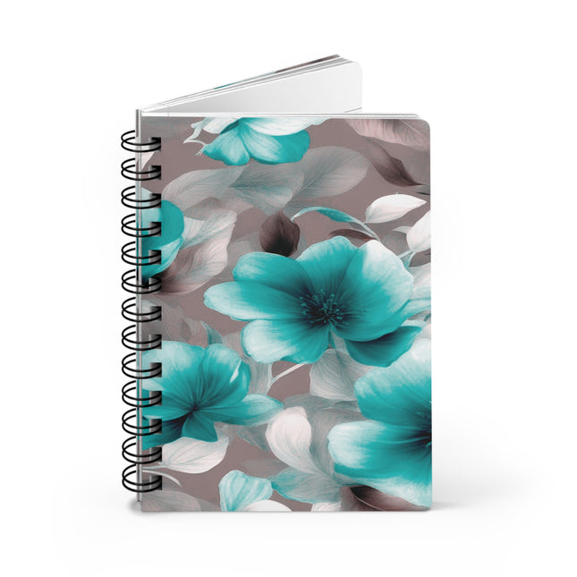 Tif Green Gray Floral Bunch Bound Journal, 5" x 7" 150 pages