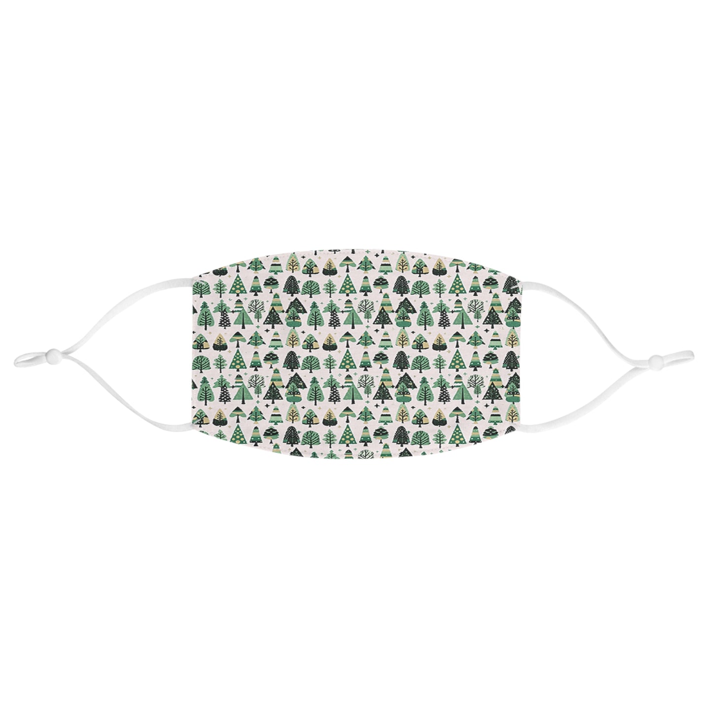 Mini Vintage Green Trees Fabric Face Mask