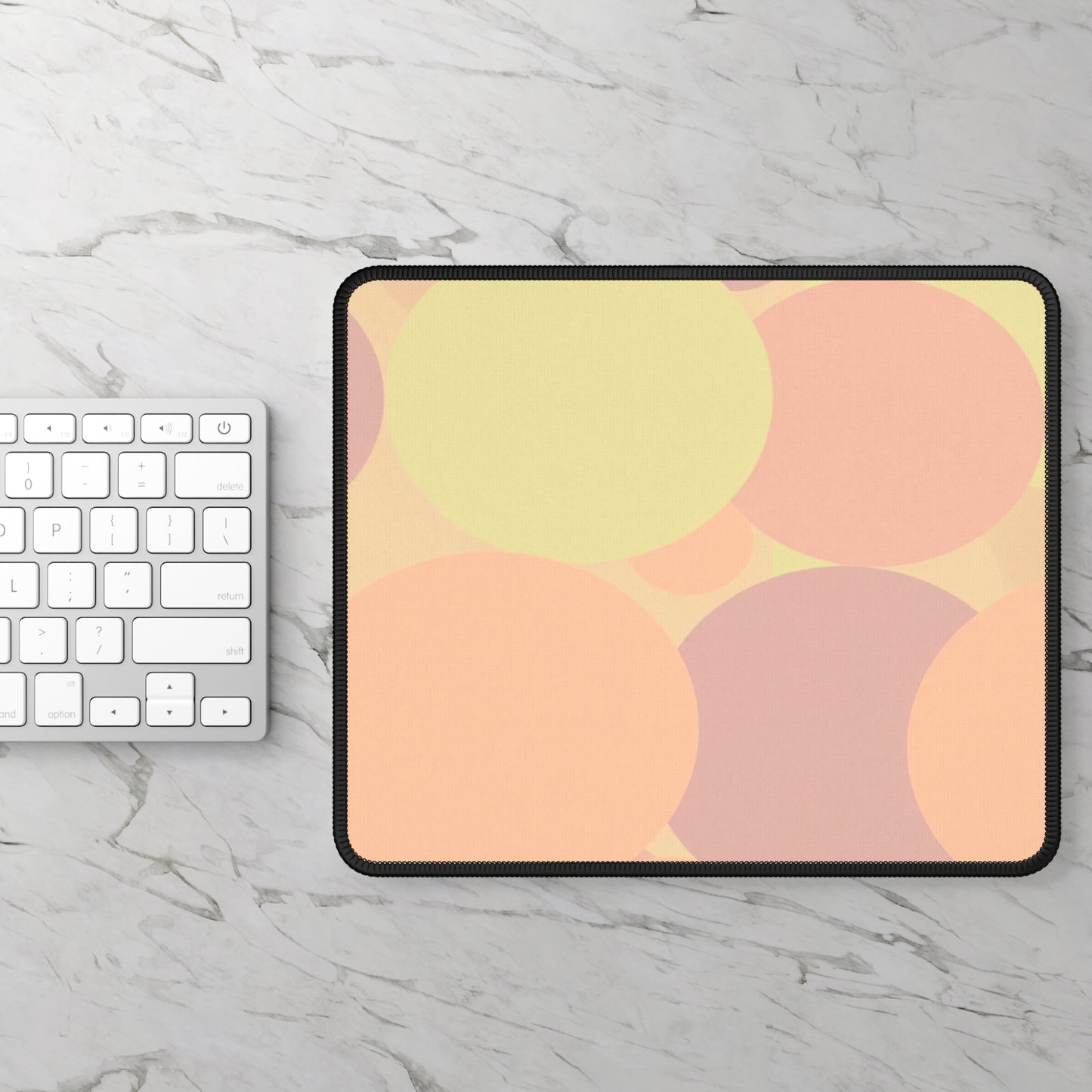 Pastel Hot Peach Patches 9" x 7" Gaming Mouse Pad