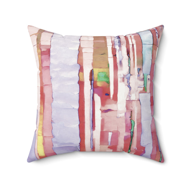 Striped Pastels 20" x 20" Faux Suede Square Pillow