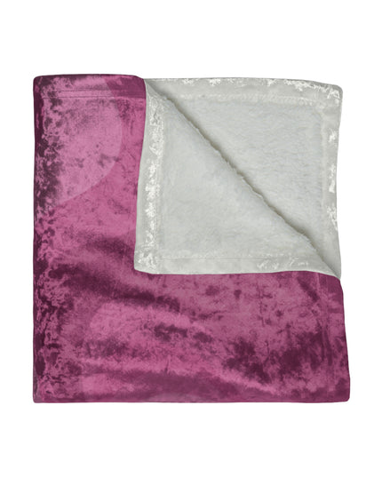 Pinky Mauve Wavey 50" x 60" Crushed Velvet Blanket
