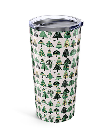 Mini Vintage Green Trees Tumbler 20oz