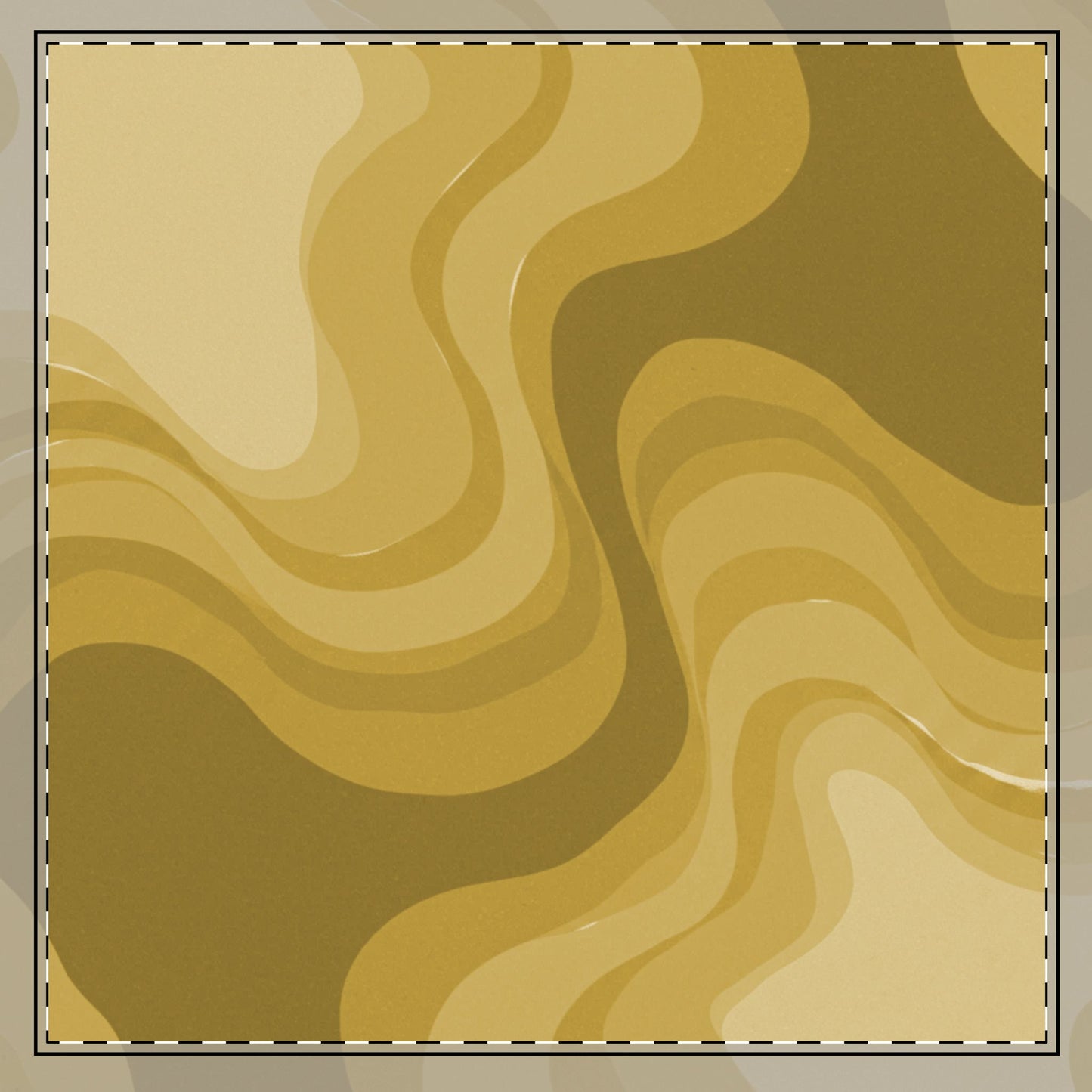 Brown Wavey 22" x 22" Cotton Twill Napkin