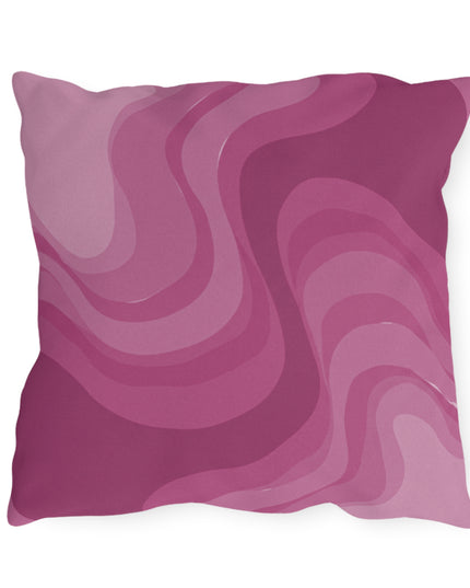 Pinky Mauve Wavey 18" x 18" Outdoor Pillow