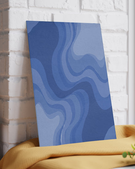 Deep Blue Wavey 8" x 11" Glass Cutting Board