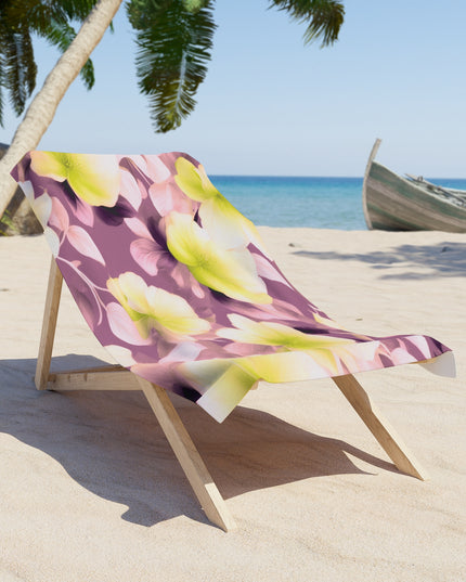 Lemon Blossom Floral Bunch 30" x 60" Beach Towel