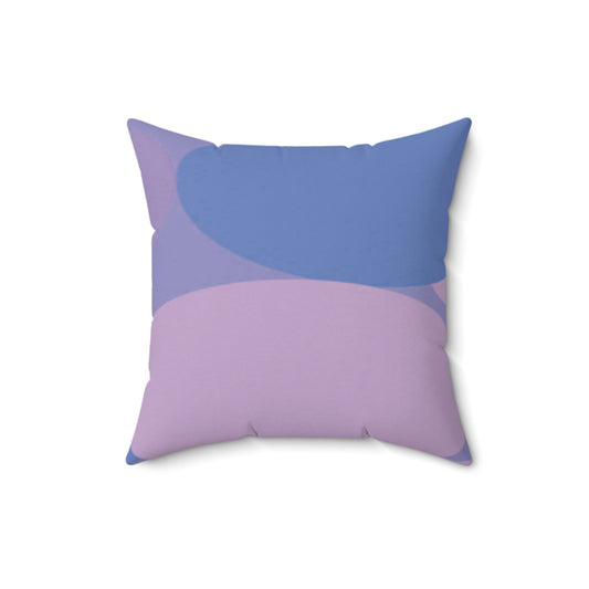 Pastel Purple Family Patches 16" x 16" Faux Suede Square Pillow