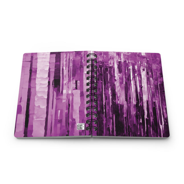 Striped Powder Lavender Spiral Bound Journal, 5" x 7" 150 pages