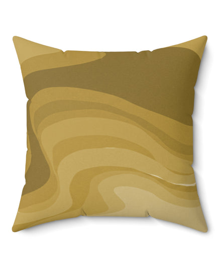 Brown Wavey 20" x 20" Faux Suede Square Pillow