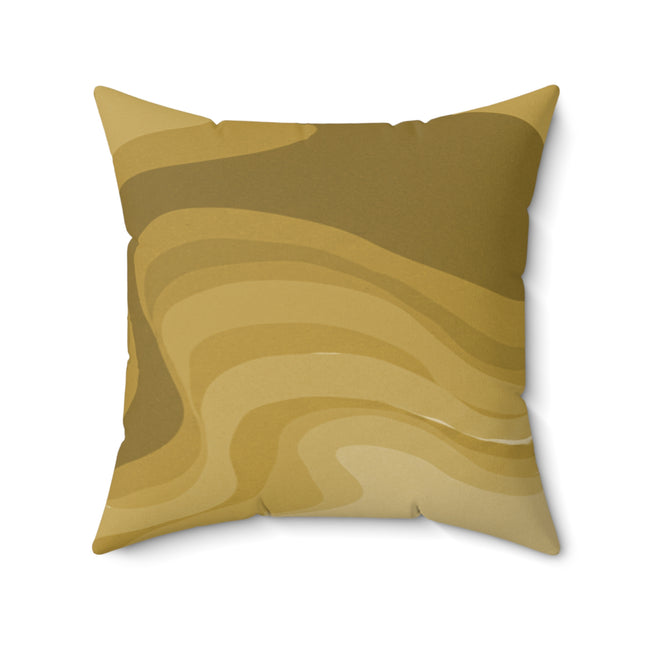 Brown Wavey 20" x 20" Faux Suede Square Pillow