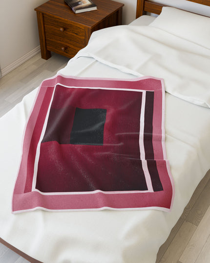 Red Shadow Velveteen Plush Blanket, 30" x 40"