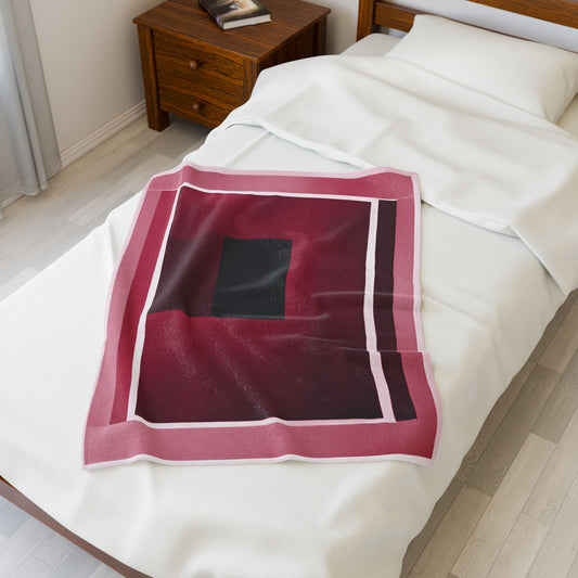 Red Shadow Velveteen Plush Blanket, 30" x 40"