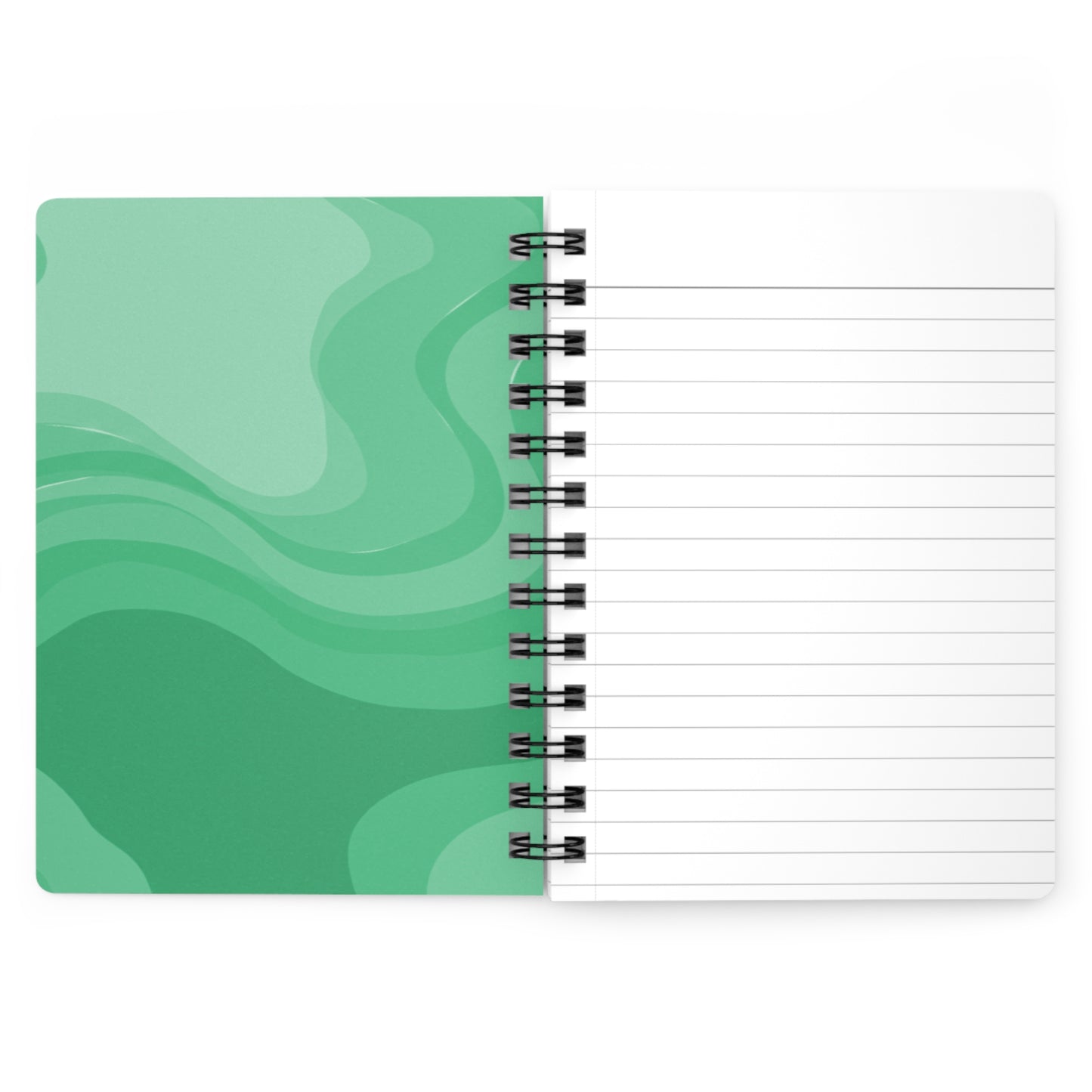 Mint Green Wavey Spiral Bound Journal, 5" x 7" 150 pages