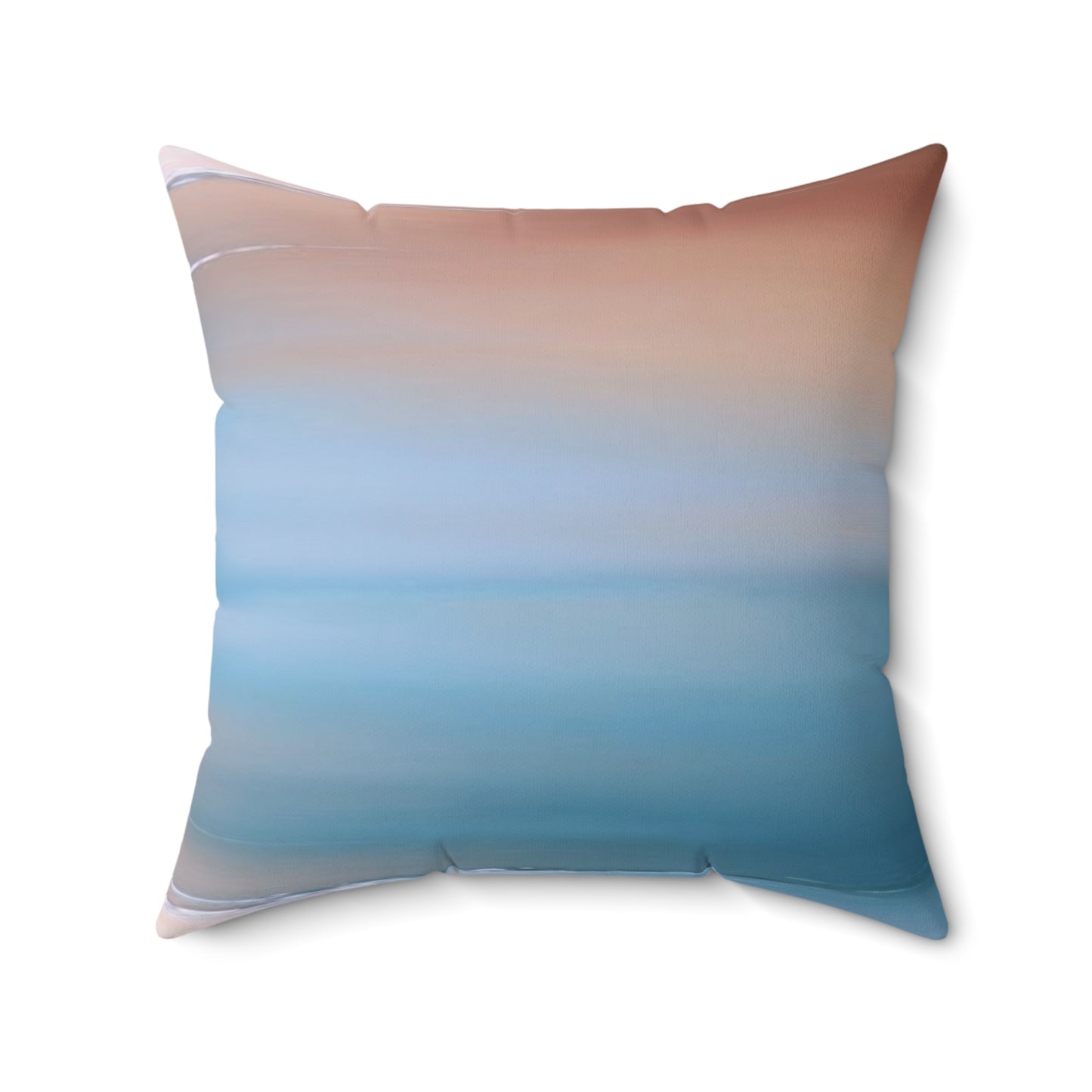 Blue Sea Peach Fog 20" x 20" Faux Suede Square Pillow