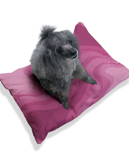 Pinky Mauve Wavey 28" × 18" Pet Bed
