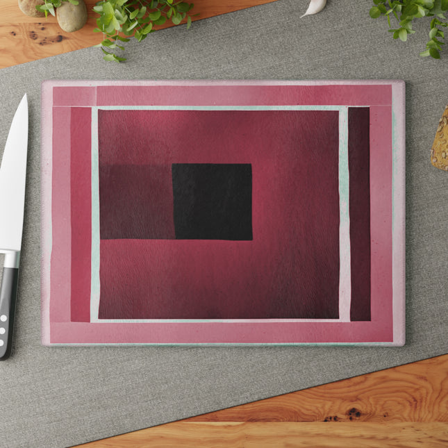 Red Shadow Glass Cutting Board, 11" x 15"