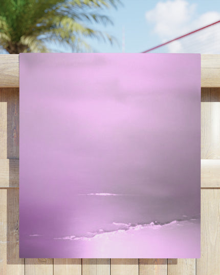 Dark Pink Sea Amethyst Fog Beach Towel, 30" x 60"