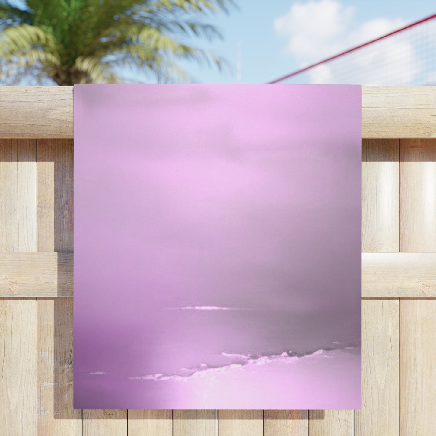 Dark Pink Sea Amethyst Fog Beach Towel, 30" x 60"