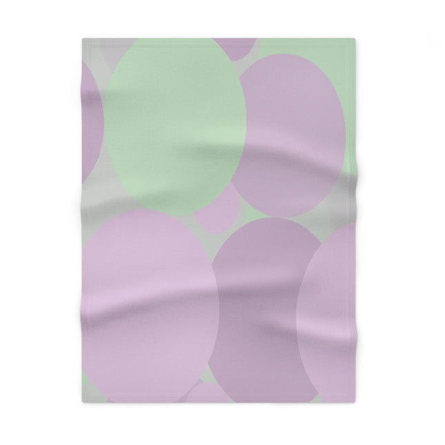 Pastel Lavender Purple and Soft Green Patches Soft Fleece Baby Blanket, 30" x 40"