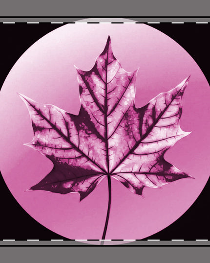 Magenta Maple Leaf 10" x 10" Cotton Twill Napkin