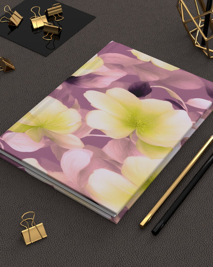 Lemon Blossom Floral Bunch Hardcover Journal Matte with 150 lined pages, 5.75" x 8"