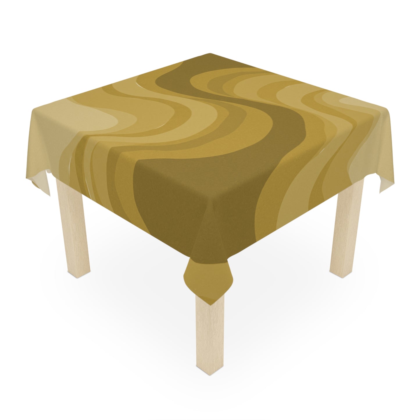 Brown Wavey Tablecloth, 55" x 55"