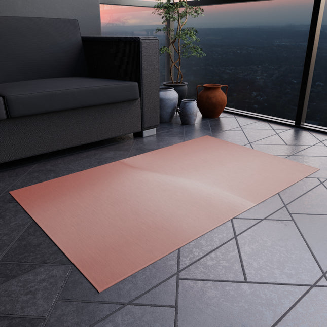 Rose Red Fade Outdoor Rug, 36" x 60"