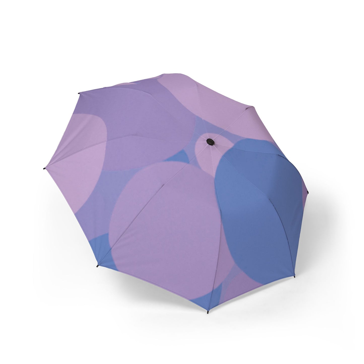 Pastel Purple Family Patches Foldable Umbrella - Compact & Chic