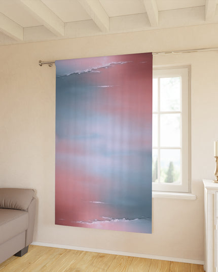 Gray Sea Pink Fog Window Curtain, 50" x  84", blackout
