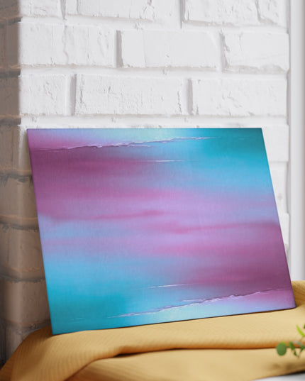 Wine Sea Blue Fog 8" x 11" Glass Cutting Board