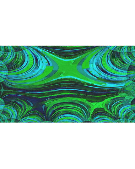 Uzi Spiral Blue Green Mink-Cotton Towel (50% polyester, 50% cotton),  30" x 60"