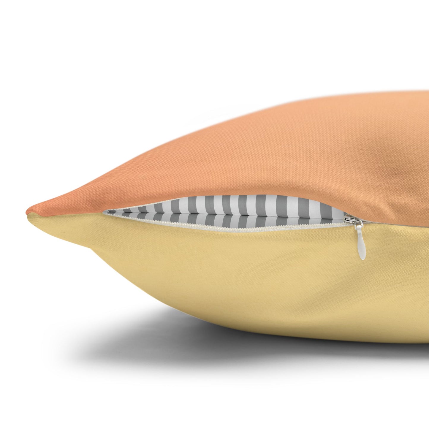 Hot Peach Fade Spun Polyester Square Pillowcase, 14" x 14"