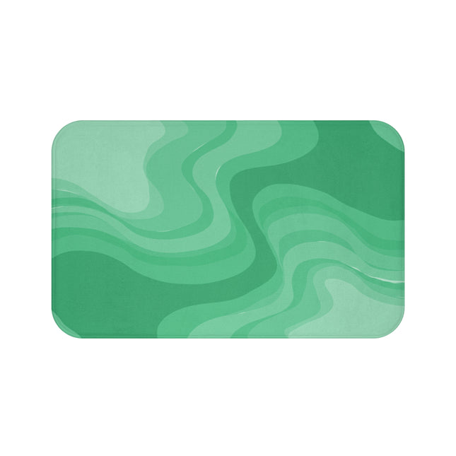 Mint Green Wavey 34" x 21" Bath Mat