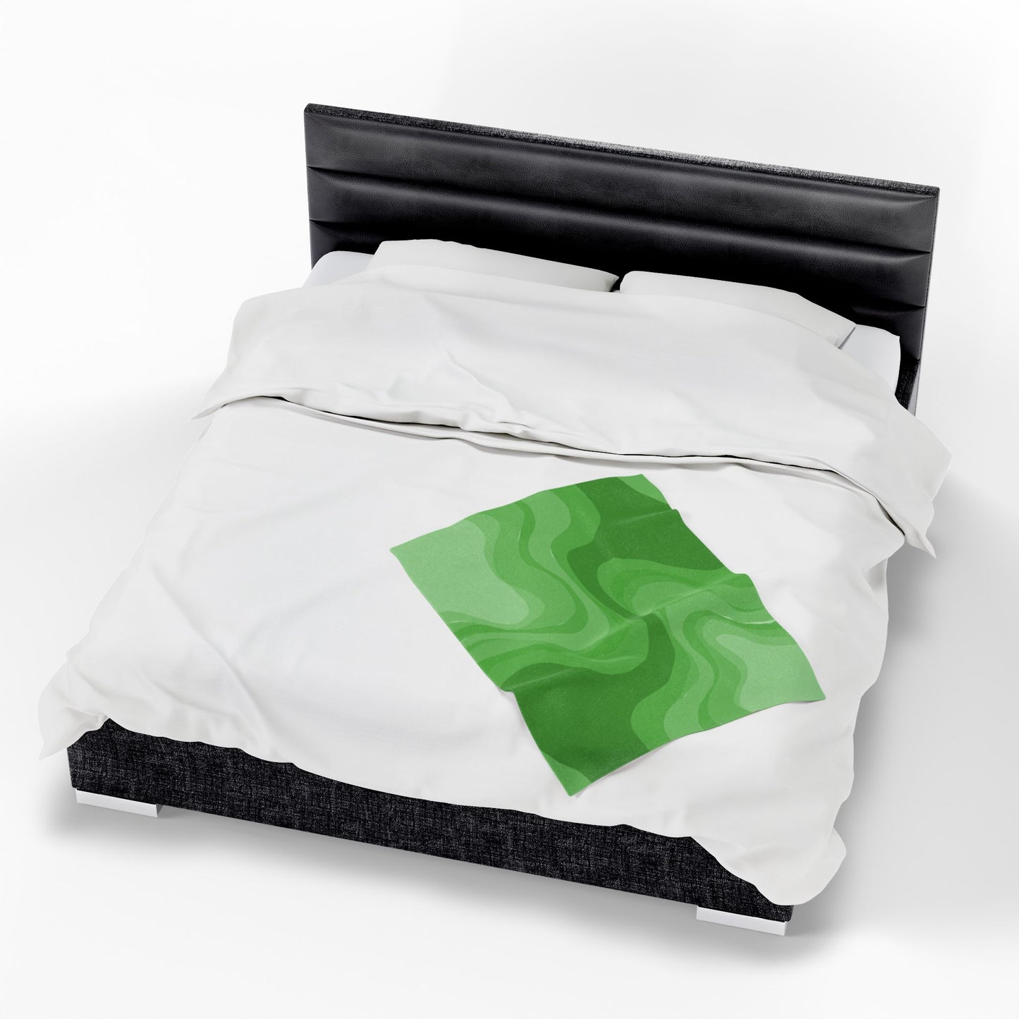 Greenie Meanie Wavey Velveteen Plush Blanket, 30" x 40"